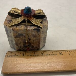 Stone Hinged Trinket Box